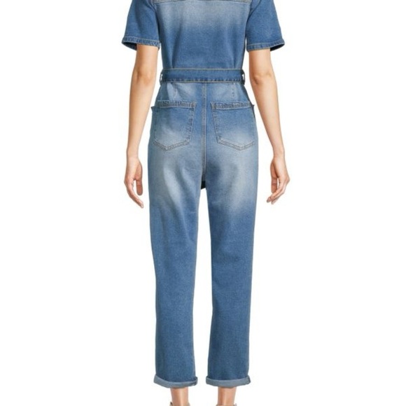 Avec Les Filles Women’s Tie Waist Jean Jumpsuit In Size 30 NWT - Picture 2 of 8
